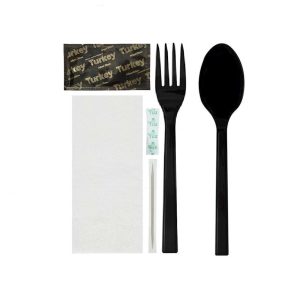Yemek Seti 6 Lı Lüks Siyah Çatal – Kaşık
