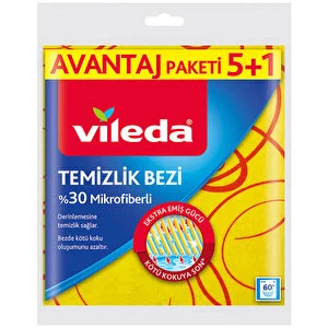 Vileda %30 Mikrofiberli Temizlik Bezi 5’li Paket