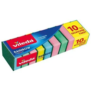 Vileda Rainbow Düz Sünger 10’lu Paket