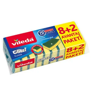 Vileda Yeşil Düz Sünger 8’li Eko Paket