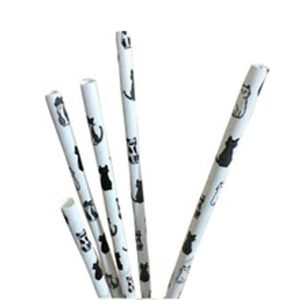 Pipet Kağıt 6x195mm Kedi desenli 25 Adetli