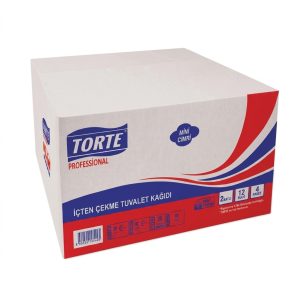 Torte Mini Cimri içten Çekmeli Tuvalet Kağıdı 12 Adet 4 Kg