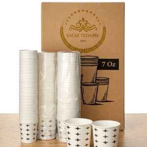Karton Bardak Yıldız Desenli 7 Oz 3.7 gr (3000 li Koli)