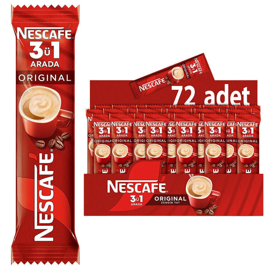 Nescafe 3’ü 1 Arada Kahve 17,5 gr 72’li Paket