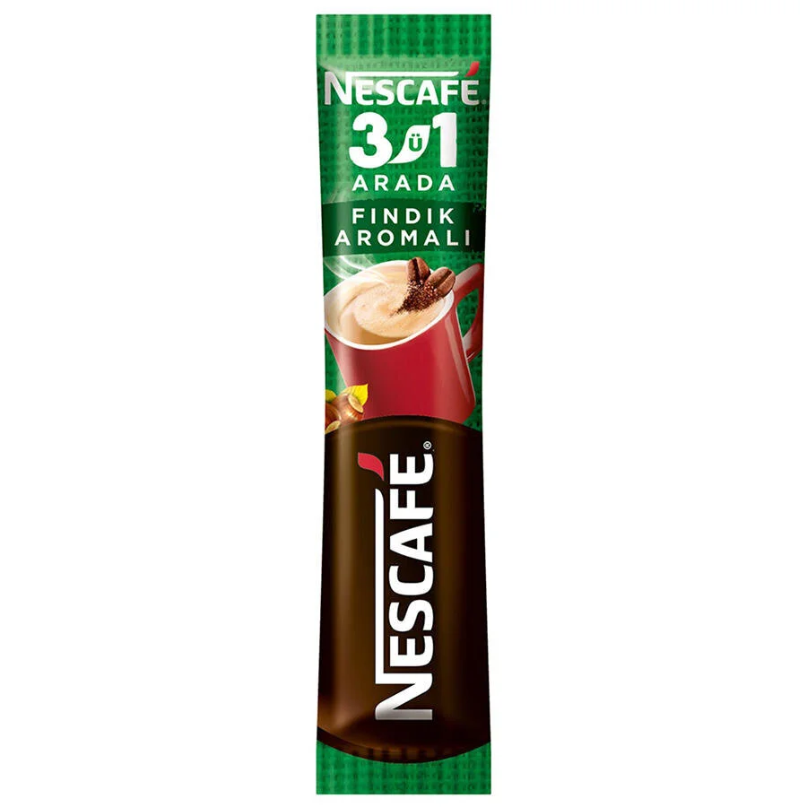 Nescafe 3'ü 1 Arada Fındık Aromalı 17,5 g x 48 adet - Görsel 2